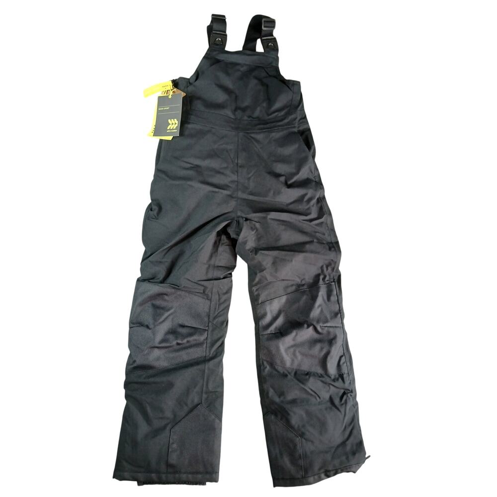 All in Motion Snow Bib Overalls Kids Youth Medium Black Pants Waterproof NWT
